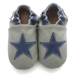 Chaussons Cuir Souple Etoile