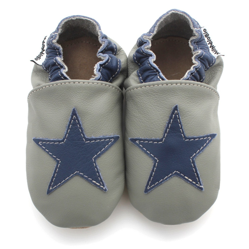Chaussons Cuir Souple Etoile
