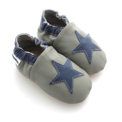 Chaussons Cuir Souple Etoile