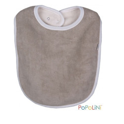 bavoir en coton bio beige popolini