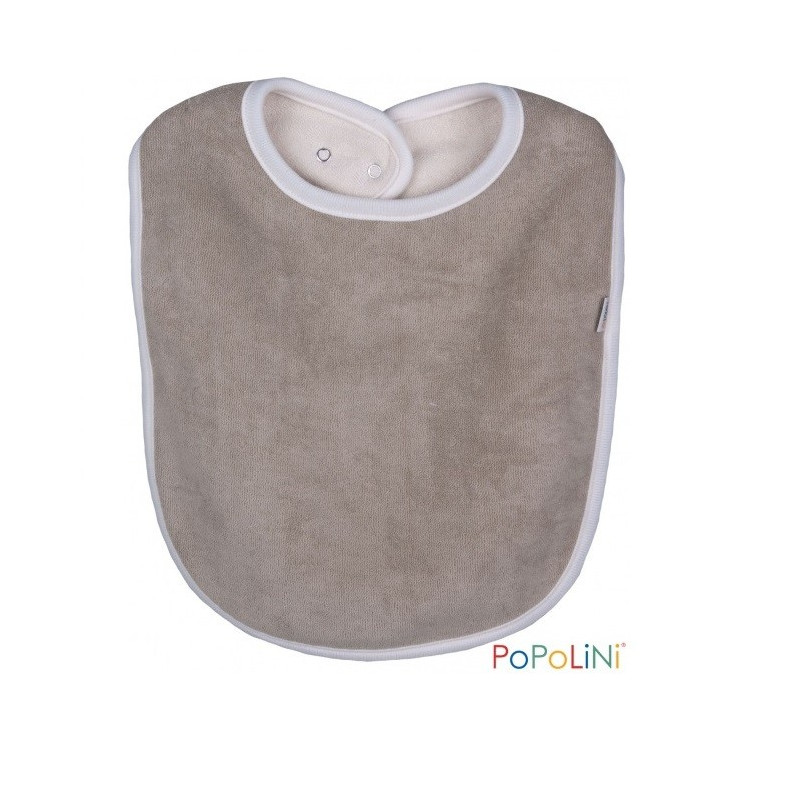 bavoir en coton bio beige popolini