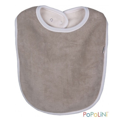 bavoir en coton bio beige popolini