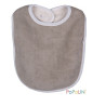 bavoir en coton bio beige popolini