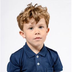 Polo coton bio Marine