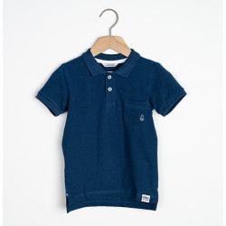 Polo coton bio Marine