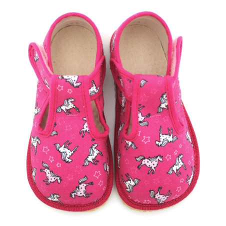 Chaussons souples textile Licorne