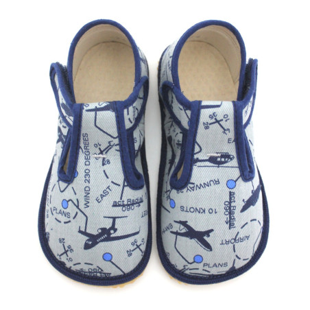 Chaussons souples textile Avion
