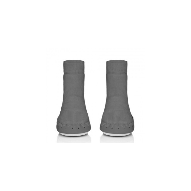 chaussons chaussettes Moccis gris