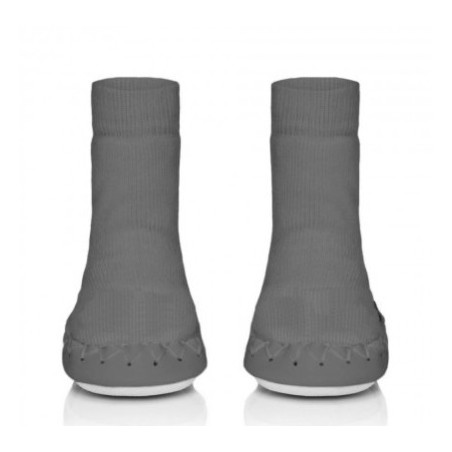 chaussons chaussettes Moccis gris