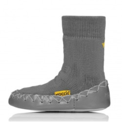 chaussons chaussettes Moccis gris