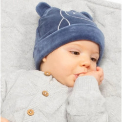 Bonnet coton bio Pingouin velours