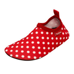 Chaussons souples à Pois Rouge