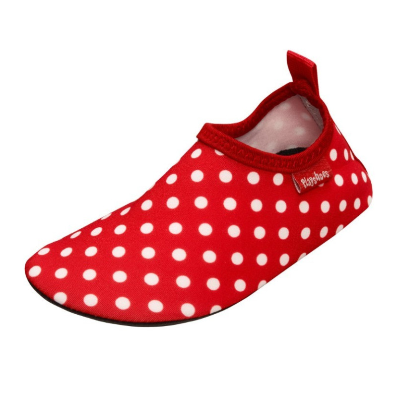 Chaussons souples à Pois Rouge
