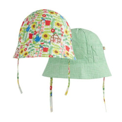 Chapeau coton bio réversible Green