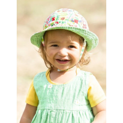 Chapeau coton bio réversible Green