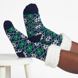 Chaussons chaussettes coton bio Fairisle