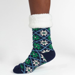 Chaussons chaussettes coton bio Fairisle