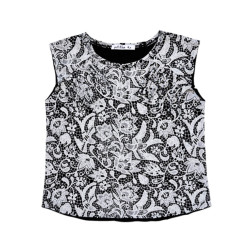 Top noir et blanc Petitbo