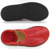 babouches cuir rouge