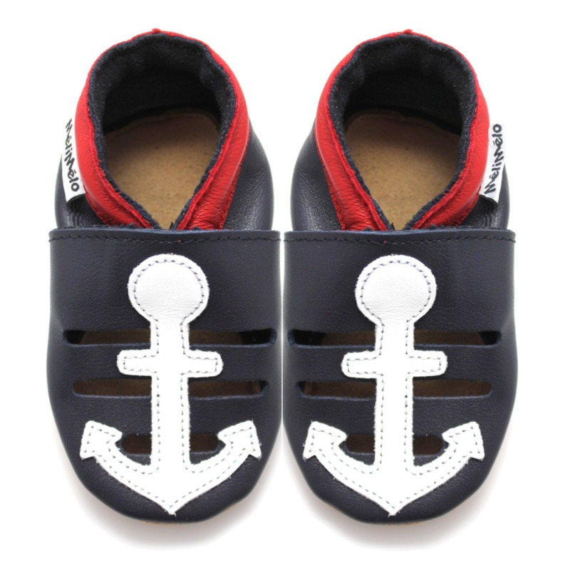 Sandales Cuir Souple Ancre