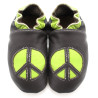 Chaussons Cuir Souple Peace and Love