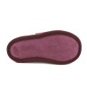 chaussons en cuir souple fourrés couleur prune
