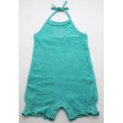 Barboteuse coton bio serviette turquoise